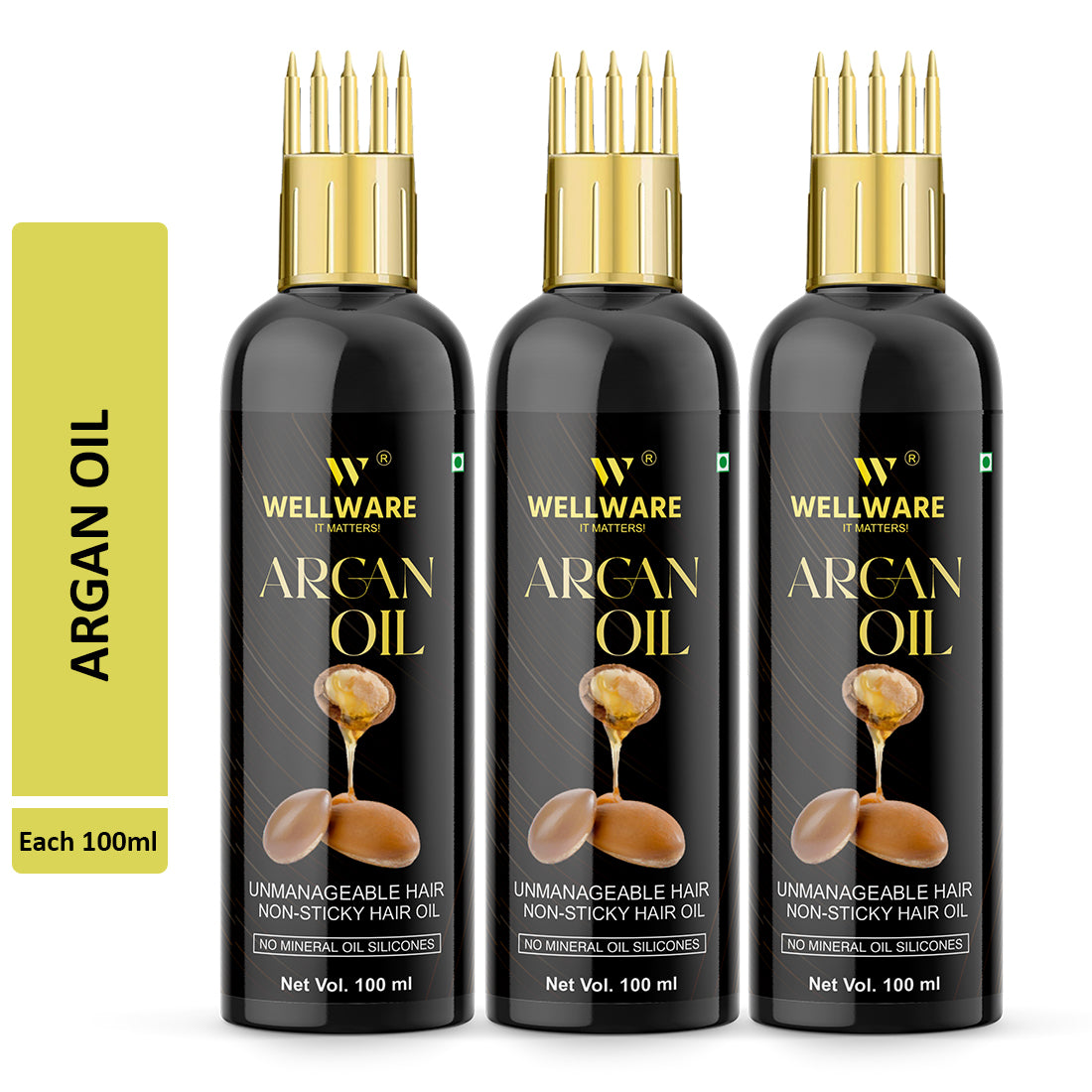 WELLWARE Cold Pressed - Sweet Almond Oil - For Skin & Hair Oil
