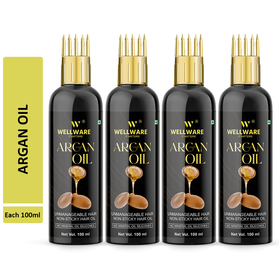WELLWARE Cold Pressed - Sweet Almond Oil - For Skin & Hair Oil