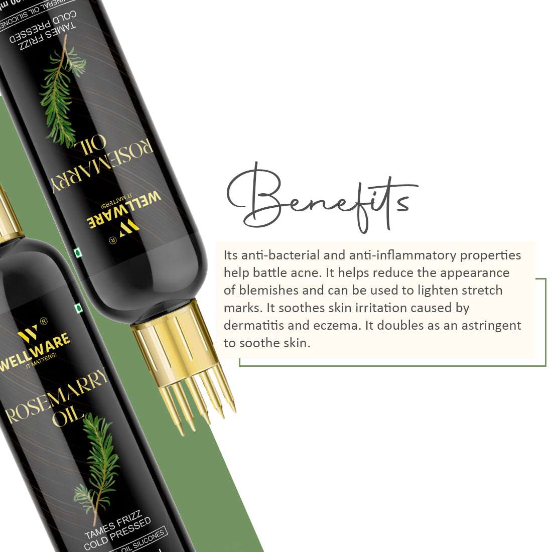 WELLWARE 100 % Pure Rosemarry Hair Fall Control Oil With Applicator Hair Oil