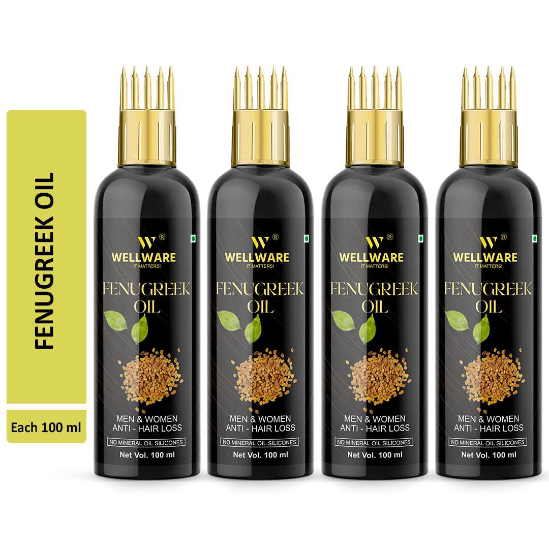 WELLWARE Premium Fenugreek Essential Oil, 100% Pure, Natural & Undiluted Hair Oil