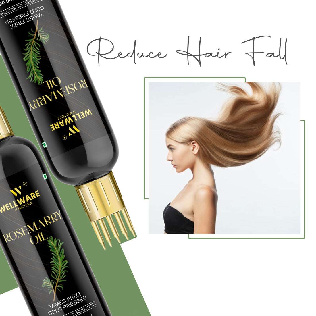 WELLWARE 100 % Pure Rosemarry Hair Fall Control Oil With Applicator Hair Oil