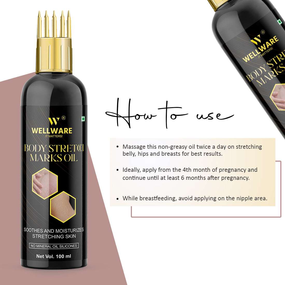 Wellware Body Stretch Marks Oil, For Day Time And Night Time