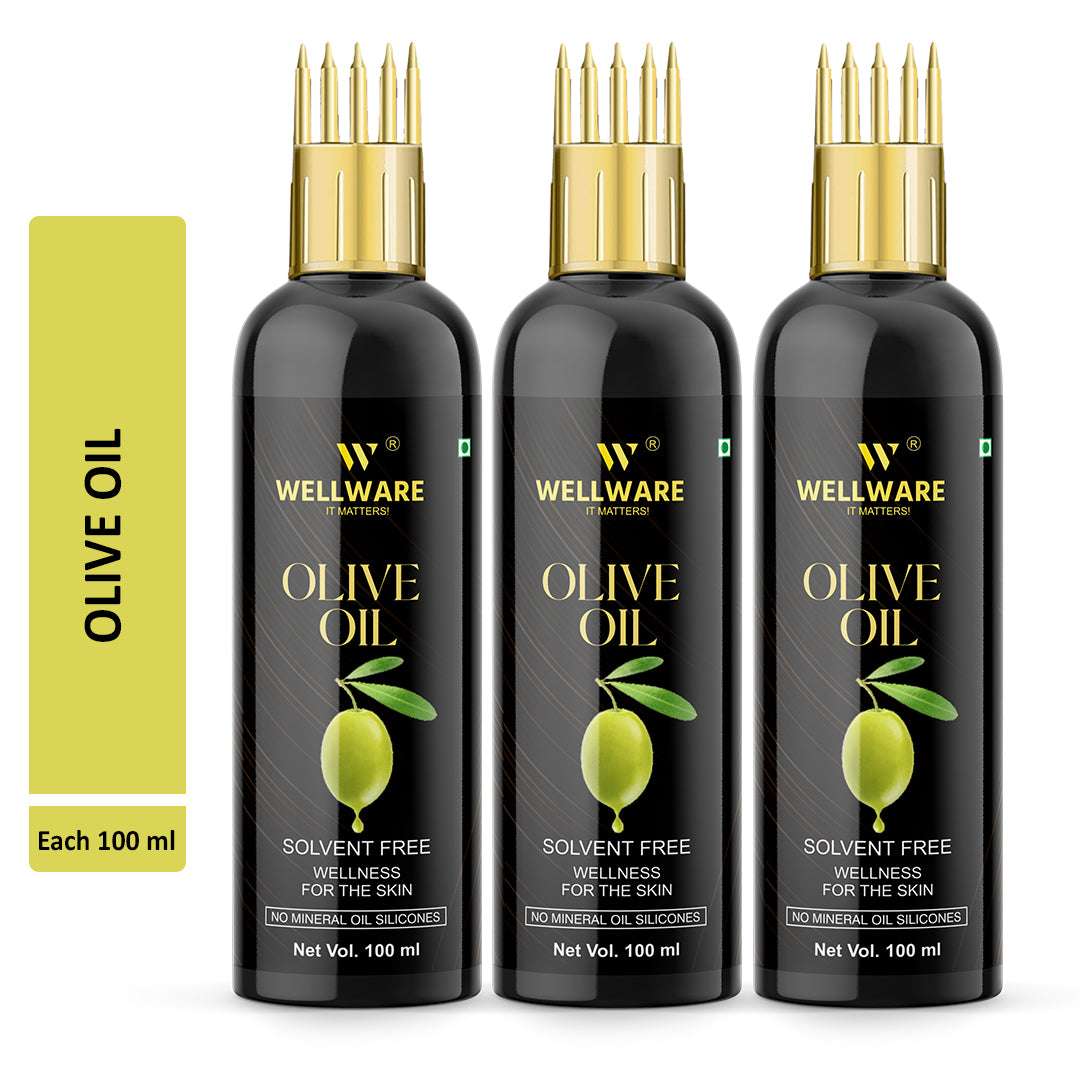 WELLWARE Olive Hair growth & Hair Fall Control Oil With Applicator Hair Oil