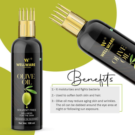 WELLWARE Olive Hair growth & Hair Fall Control Oil With Applicator Hair Oil