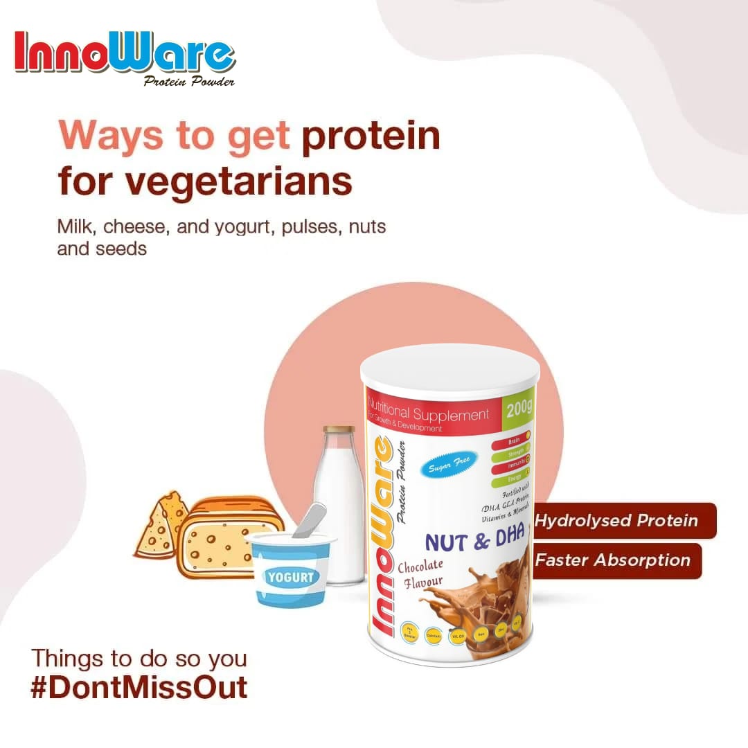 WellWare InnoWare Protien Powder with NUT,DHA & GLA New Health Supplement And Nutritional Protein Mix For Adults-(Rich Chocolate Flavor, 200 Gms, Jar) with 25 Vital Nutrients to Support Strength, Immunity & Active Life