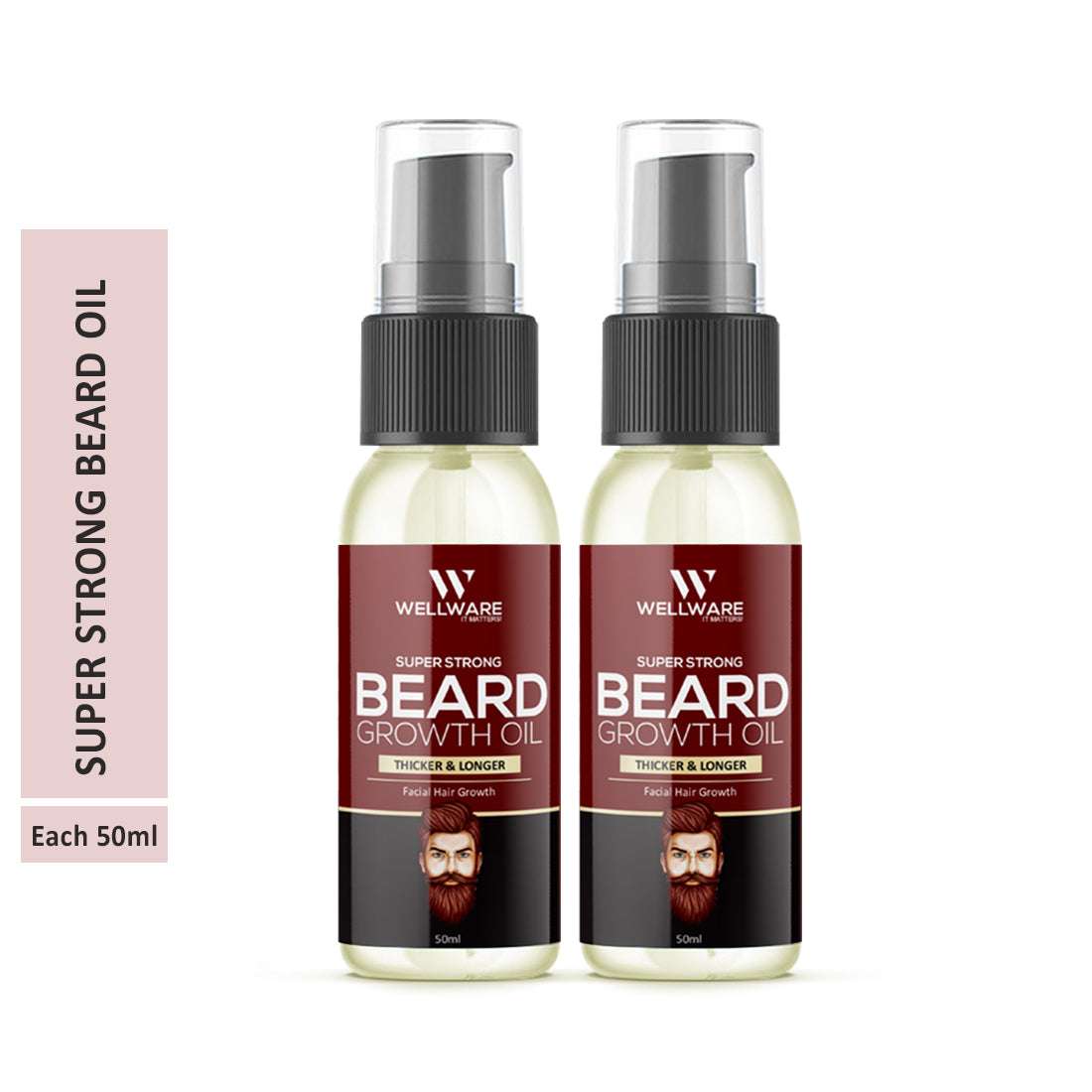 WELLWARE Beard Super Strong Beard & Hair Growth Oil ,Moustache for Men with21 Vital ingredients Hair Oil