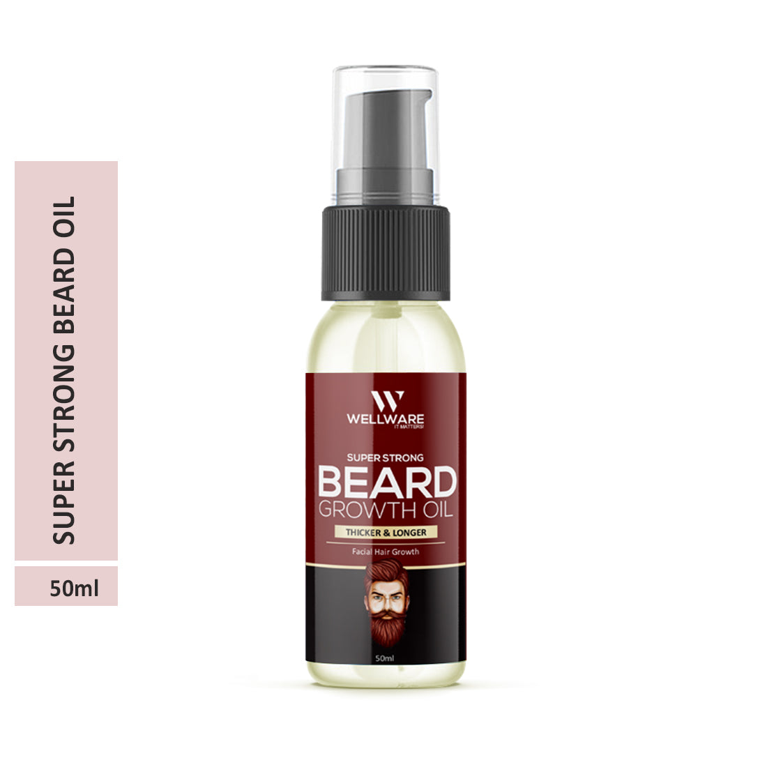 WELLWARE Beard Super Strong Beard & Hair Growth Oil ,Moustache for Men with21 Vital ingredients Hair Oil