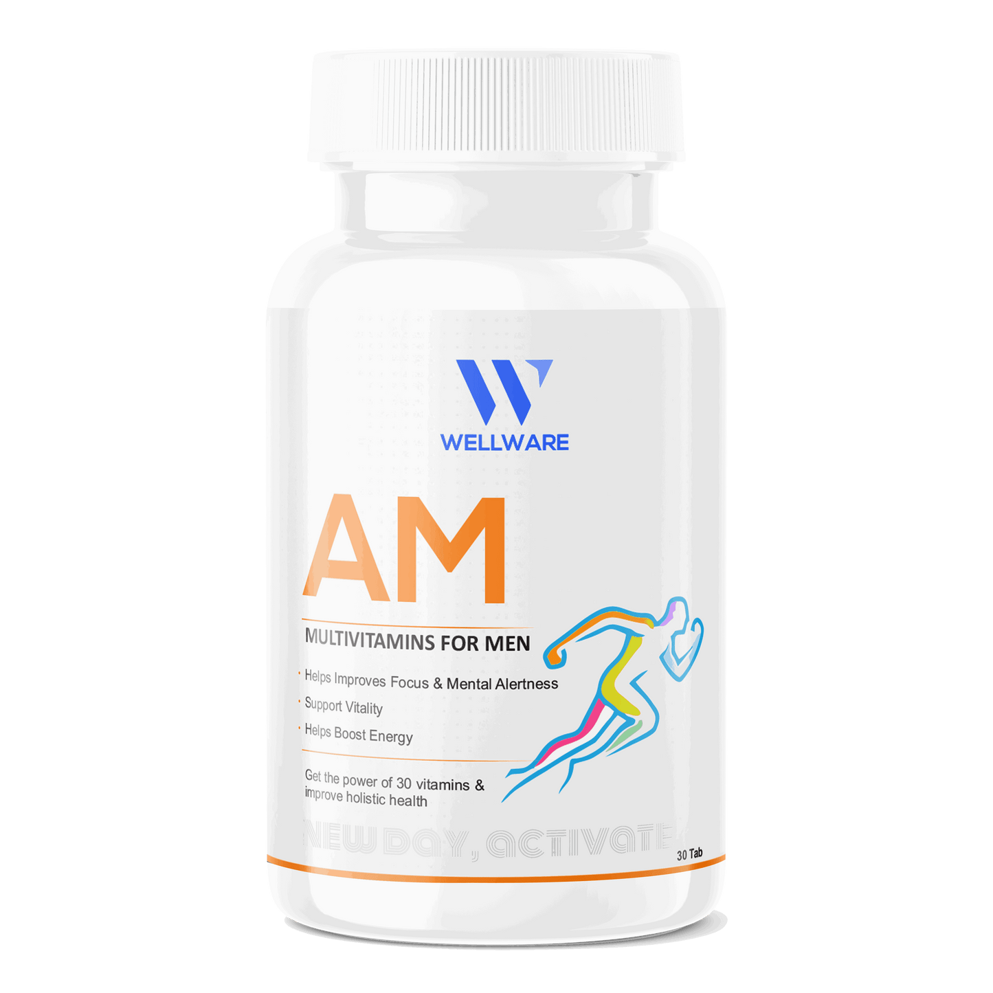 WELLWARE AM:PM Multivitamin for Men, Day & Night Formula, 60 Tablets