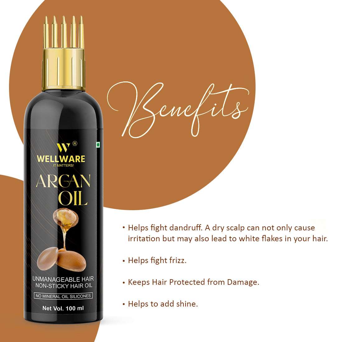 WELLWARE Cold Pressed - Sweet Almond Oil - For Skin & Hair Oil