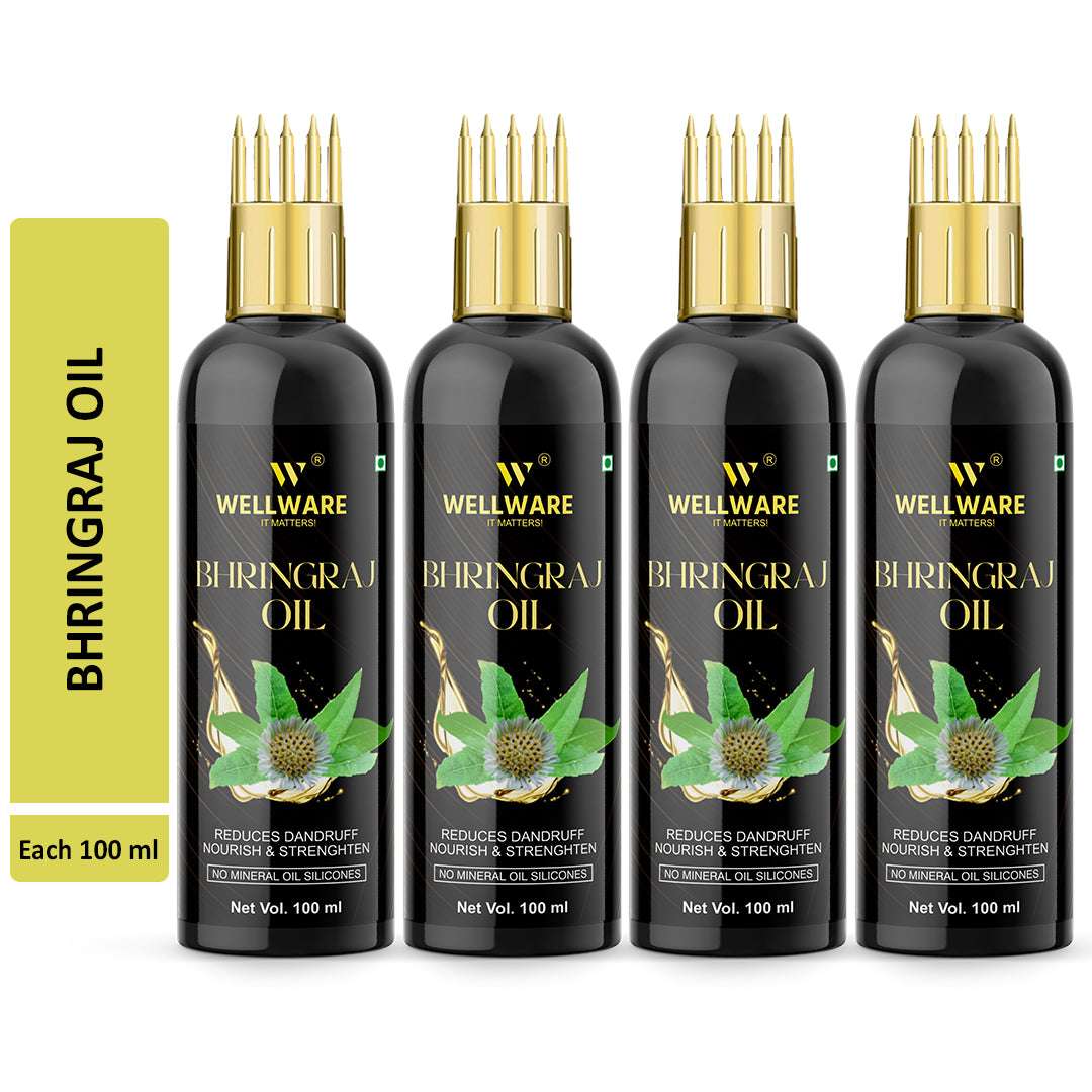 WELLWARE 100 % Pure Bhringraj New Hair Fall Control Oil With Applicator Hair Oil