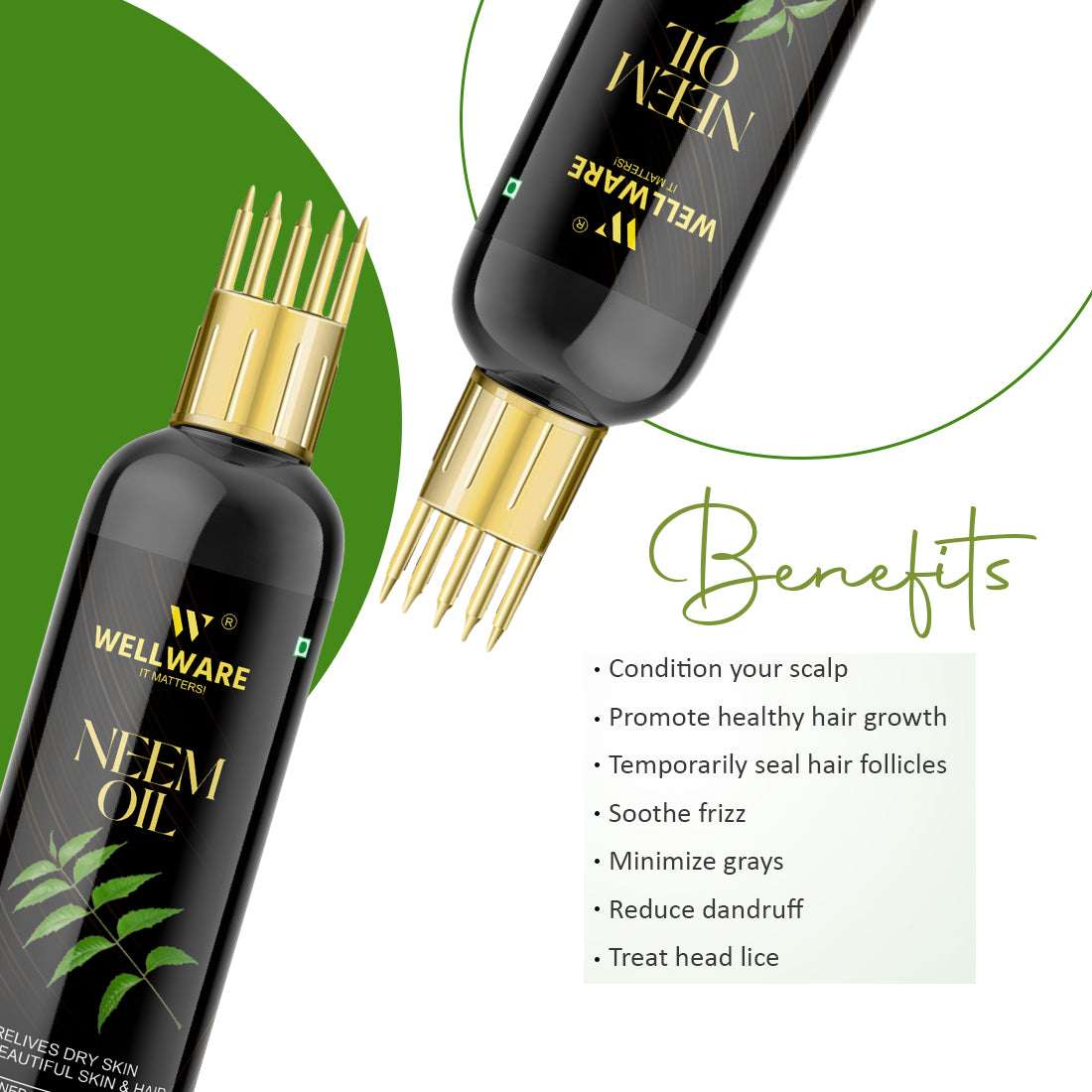 WELLWARE NeemHair growth & Hair Fall Control Oil With Applicator Hair Oil