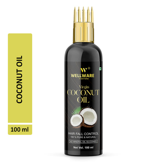 WELLWARE Virgin Coconut (Cold Pressed) -with Comb Applicator Hair Oil