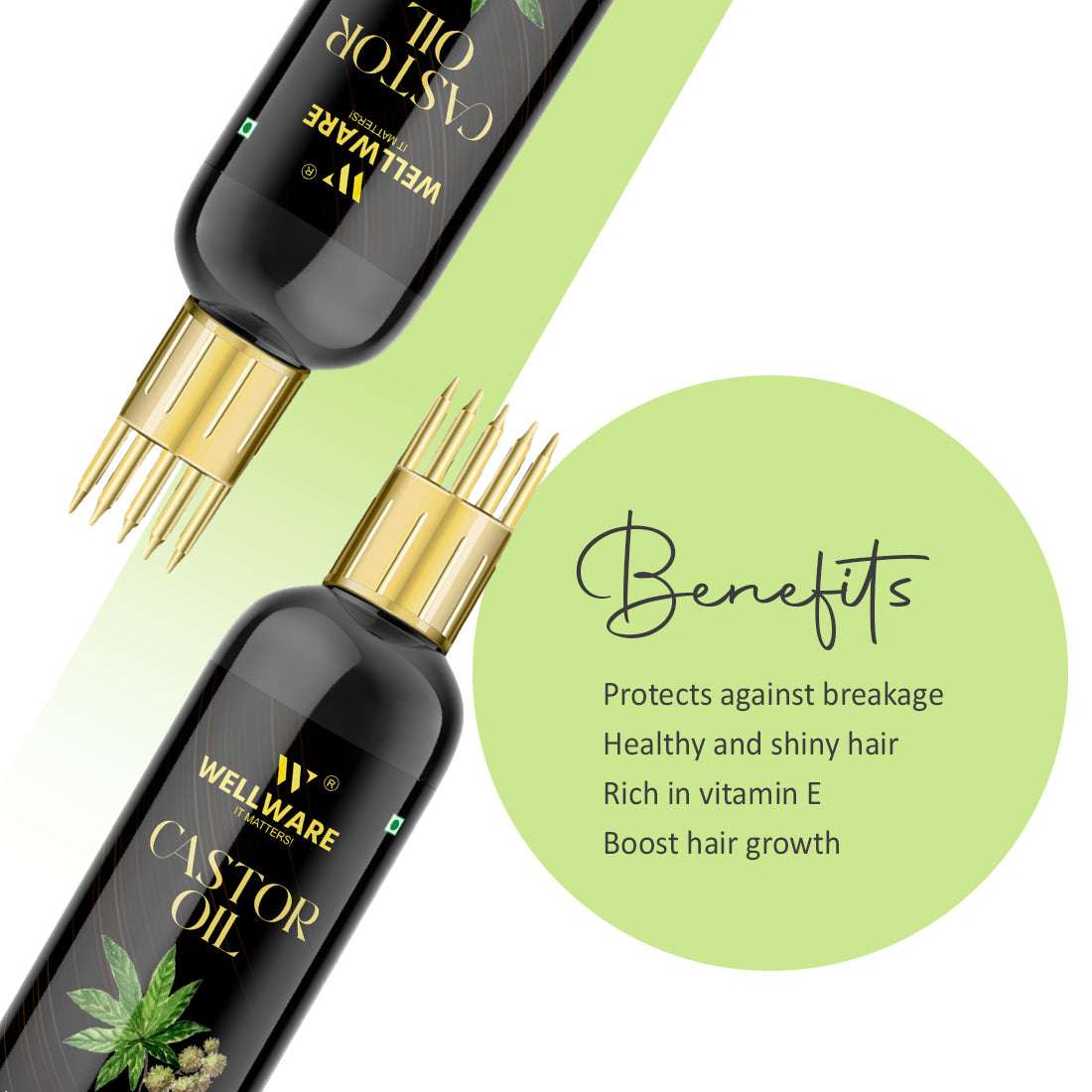 WELLWARE Cold Pressed Castor Oil - Hair Oil