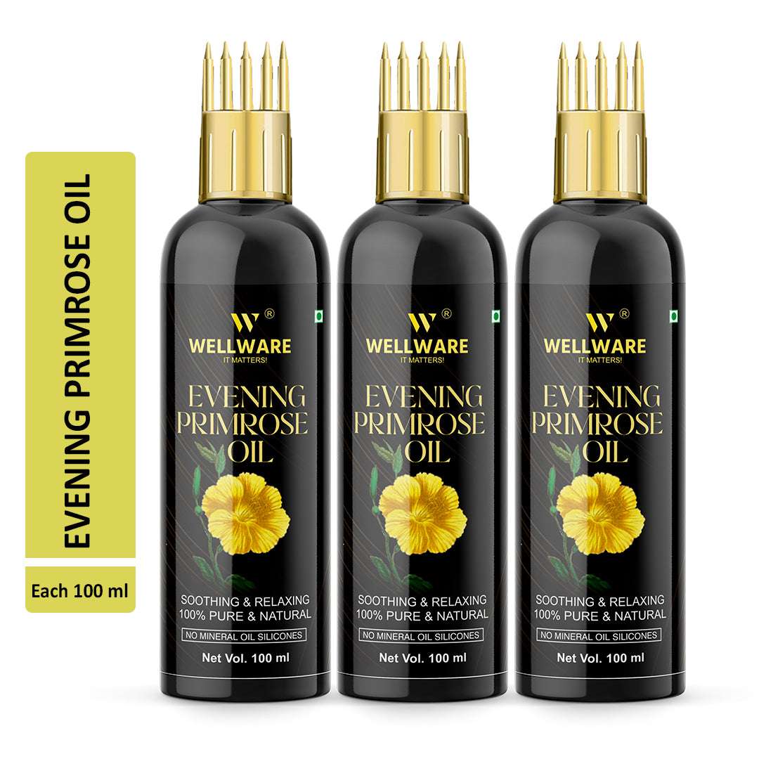 WELLWARE Premium Evening Primrose Herbal Hair Oil ( Non-Sticky)-For Strong and Shiny Hair Hair Oil