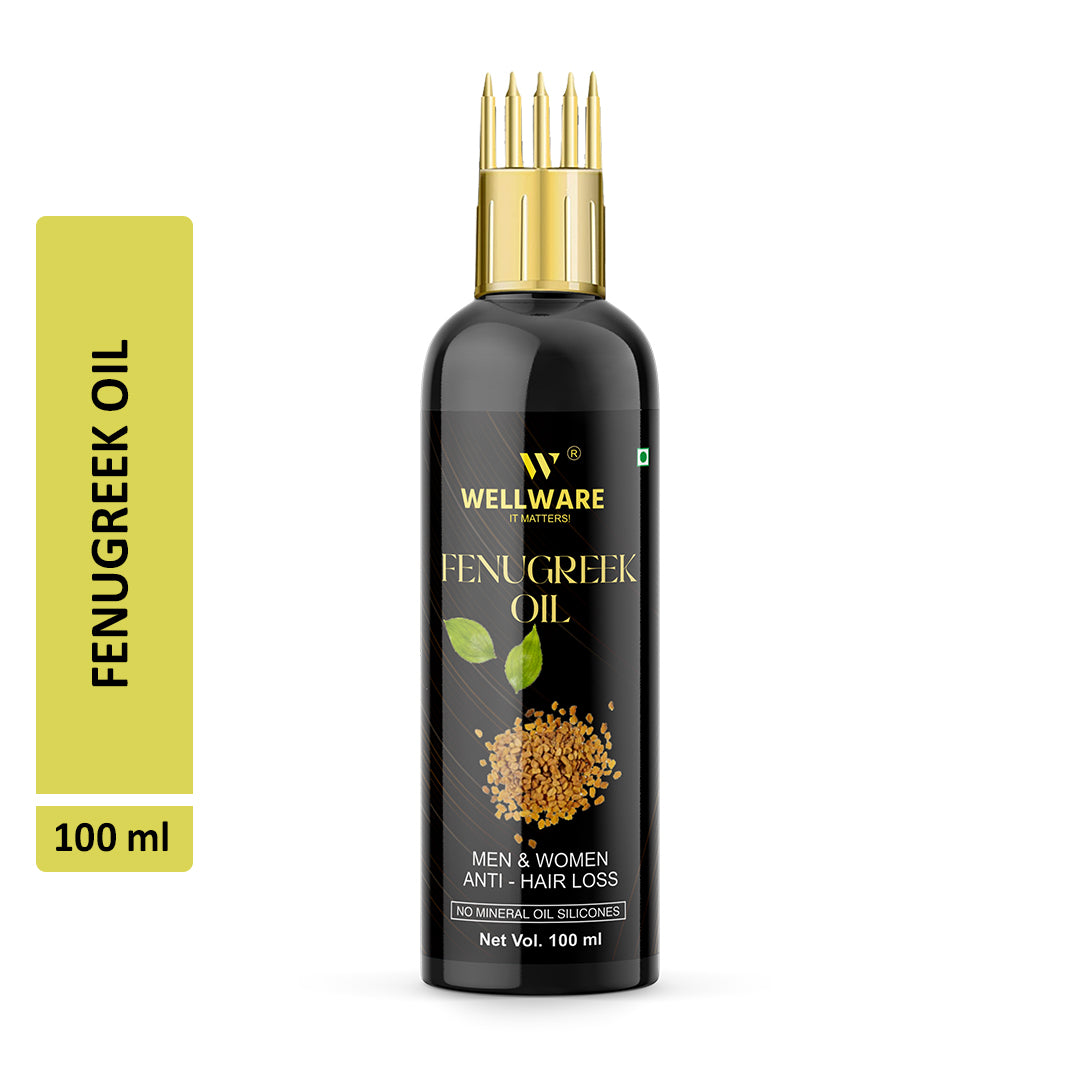 WELLWARE Premium Fenugreek Essential Oil, 100% Pure, Natural & Undiluted Hair Oil