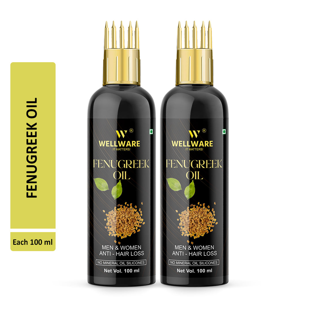 WELLWARE Premium Fenugreek Essential Oil, 100% Pure, Natural & Undiluted Hair Oil