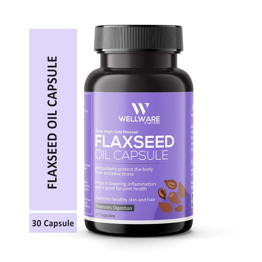 Wellware It Matters Extra Virgin Cold Pressed Flaxseed Oil Capsule