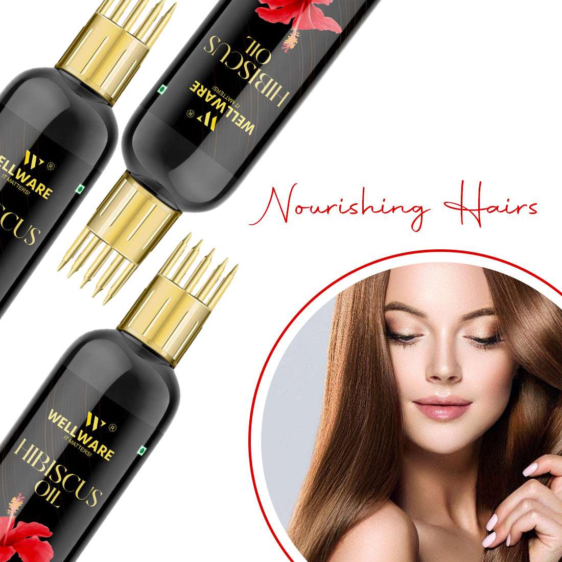 WELLWARE Hibiscus Oil for Hair growth & Hair Fall Control Oil Hair Oil