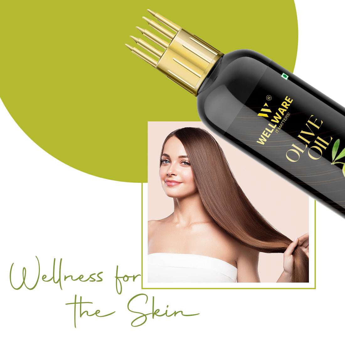 WELLWARE Olive Hair growth & Hair Fall Control Oil With Applicator Hair Oil