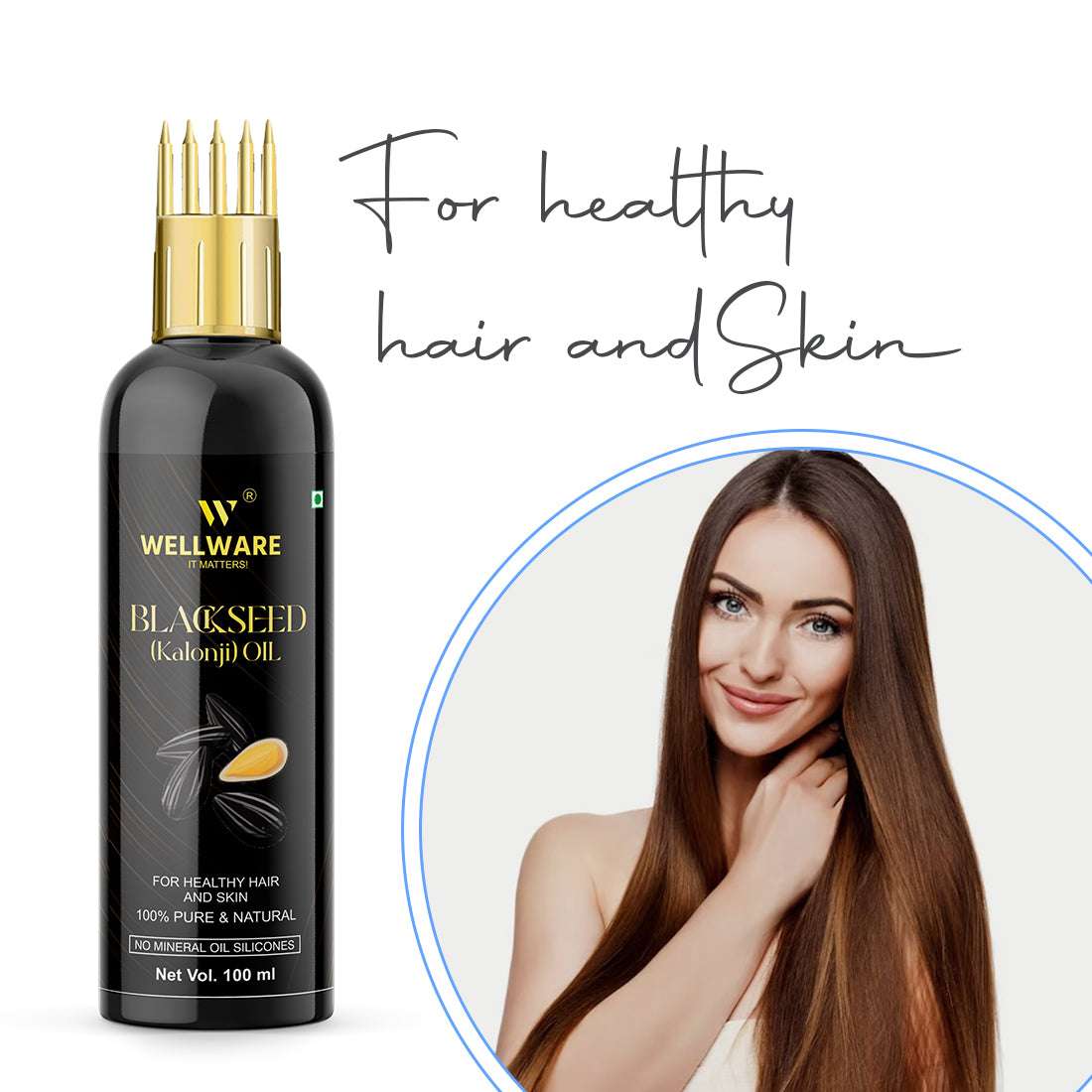 WELLWARE Flaxseed Oil (Cold Pressed) For Skin and Hair | Natural and 100% Pure |(Organic) Hair Oil