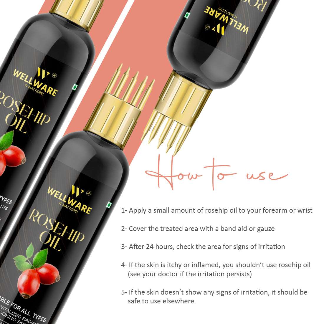 WELLWARE Rosehip Hair Fall Control Oil With Applicator Hair Oil