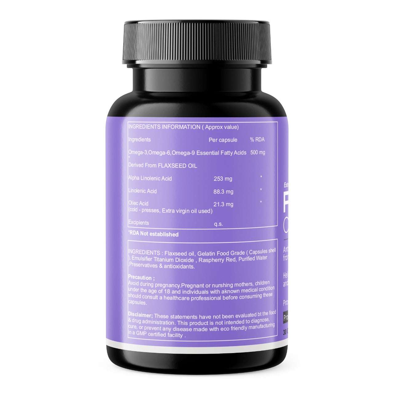 Wellware It Matters Extra Virgin Cold Pressed Flaxseed Oil Capsule