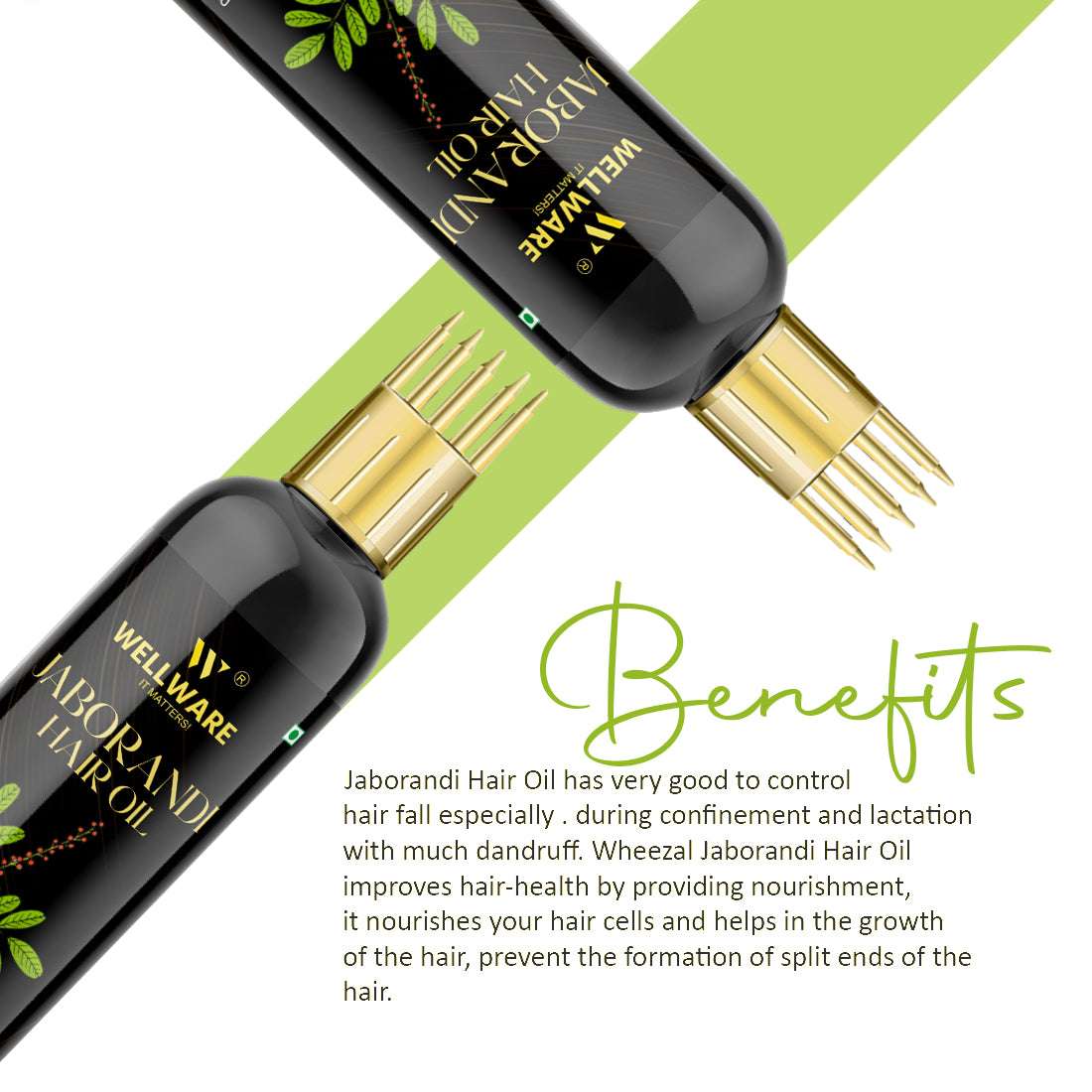 WELLWARE 100 % Pure Jaborandi New Hair Fall Control Oil With Applicator Hair Oil
