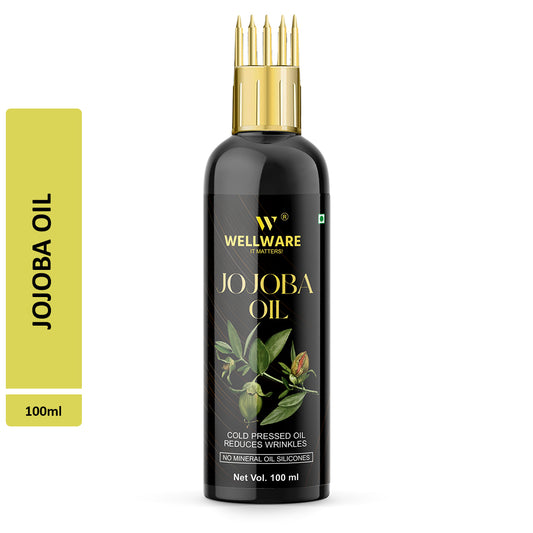 WELLWARE Jojoba Oil for Hair growth & Hair Fall Control Oil With Applicator Hair Oil