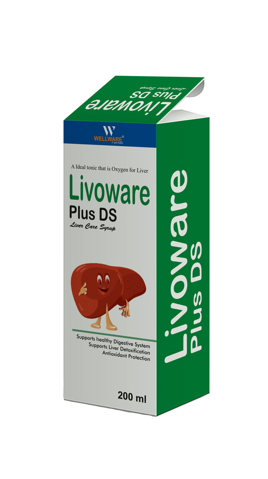 LIVOWARE PLUS DS Syrup - Oxygen For Liver I Supports Healthy Digestive System I Supports Liver Detoxification I Antioxidant Protection -200 ML Pack of 3