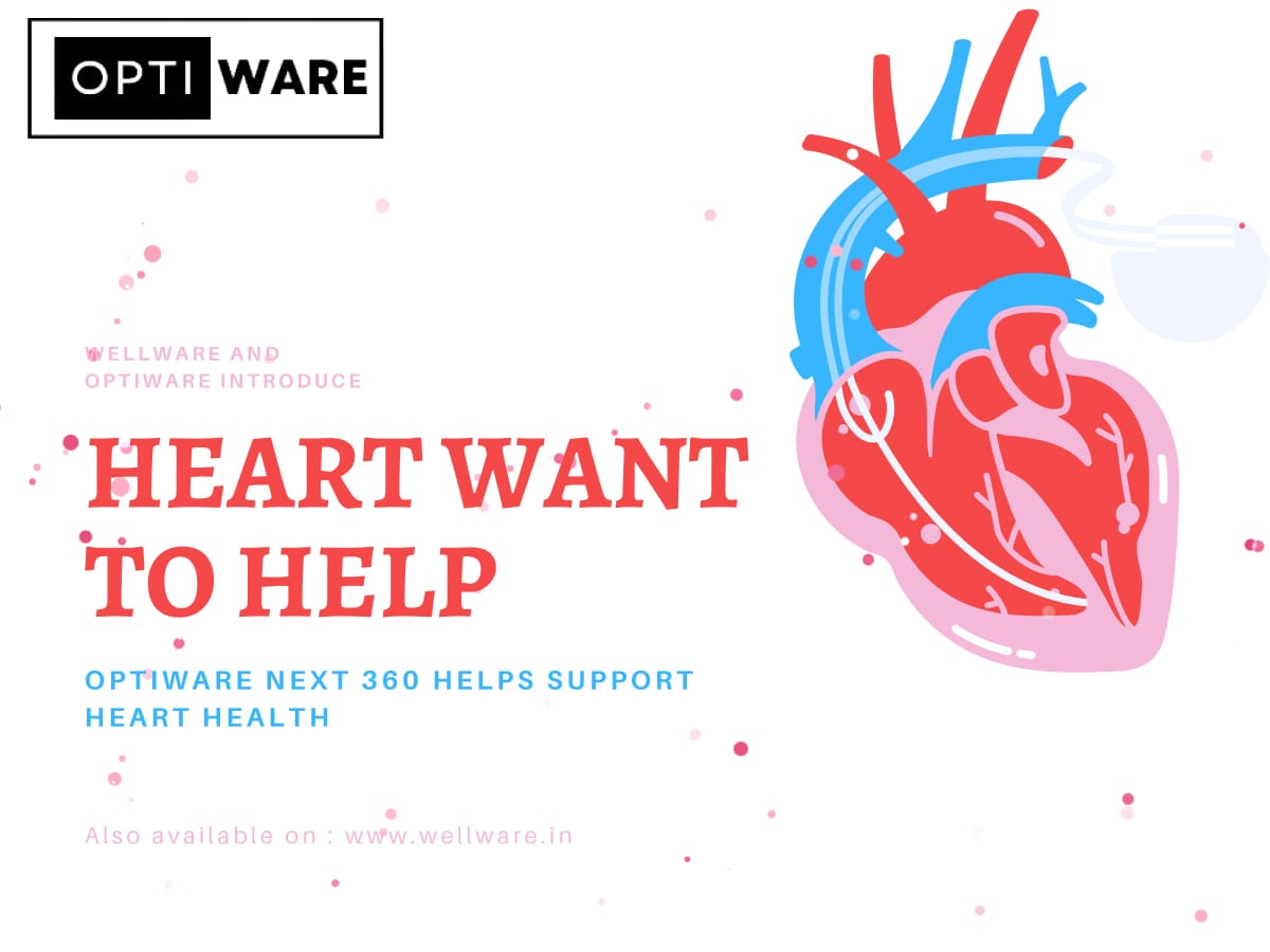 Optiware Next 360 Capsules  | Omega Manage Blood Cholesterol & Triglyceride Levels  | Multivitamin and Multimineral Supplement I Support Heart &  Eye Health Vision  I  Helps Regeneration of Cells  10*10 Capsules