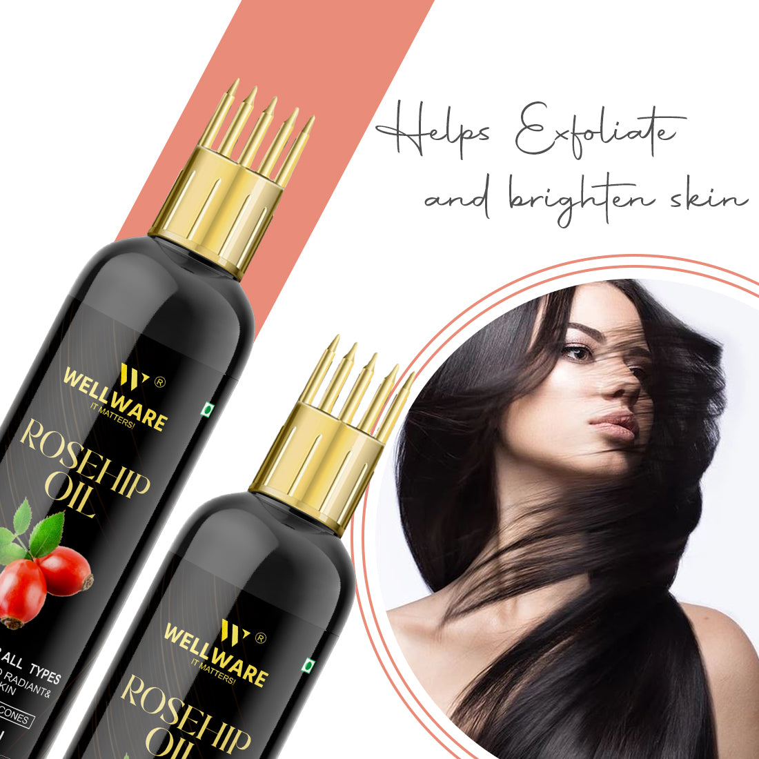 WELLWARE Rosehip Hair Fall Control Oil With Applicator Hair Oil