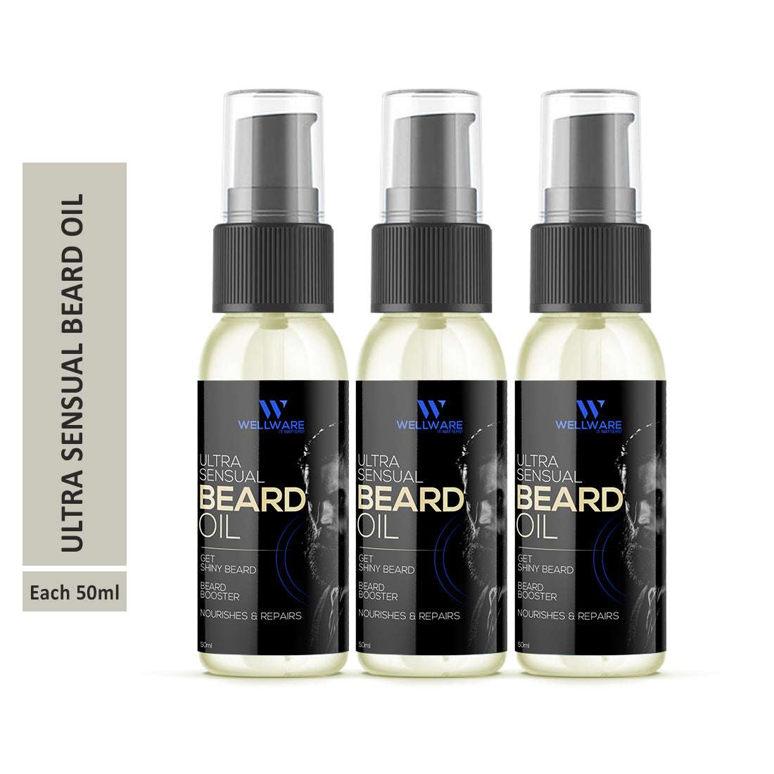WELLWARE Beard Ultra Sensual 7x Faster Beard Growth oil-100% Natural Ingredients Based Hair Oil