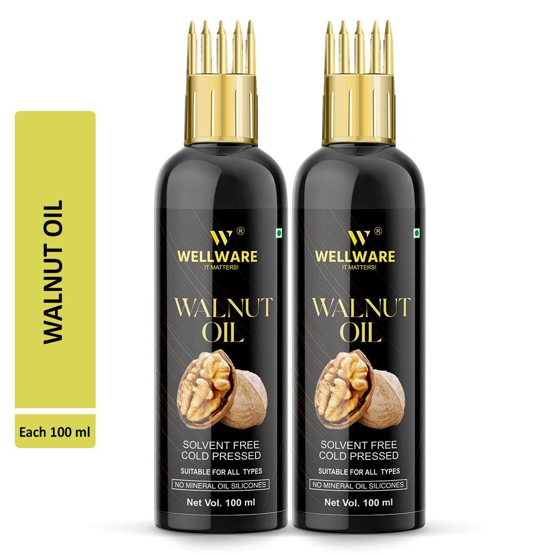 WELLWARE 100 % Pure Walnut Hair Fall Control Oil With Applicator Hair Oil