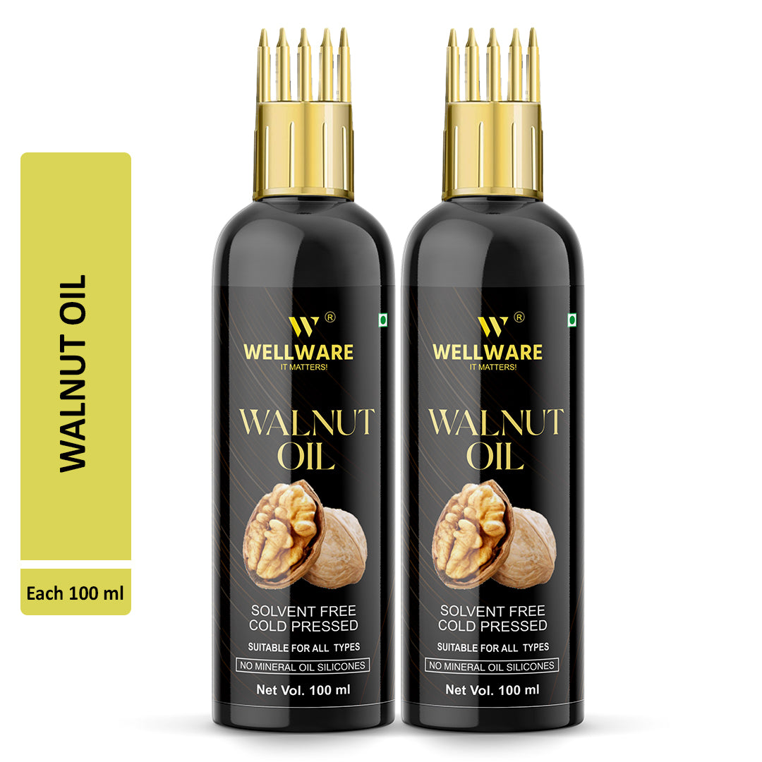 WELLWARE 100 % Pure Walnut Hair Fall Control Oil With Applicator Hair Oil