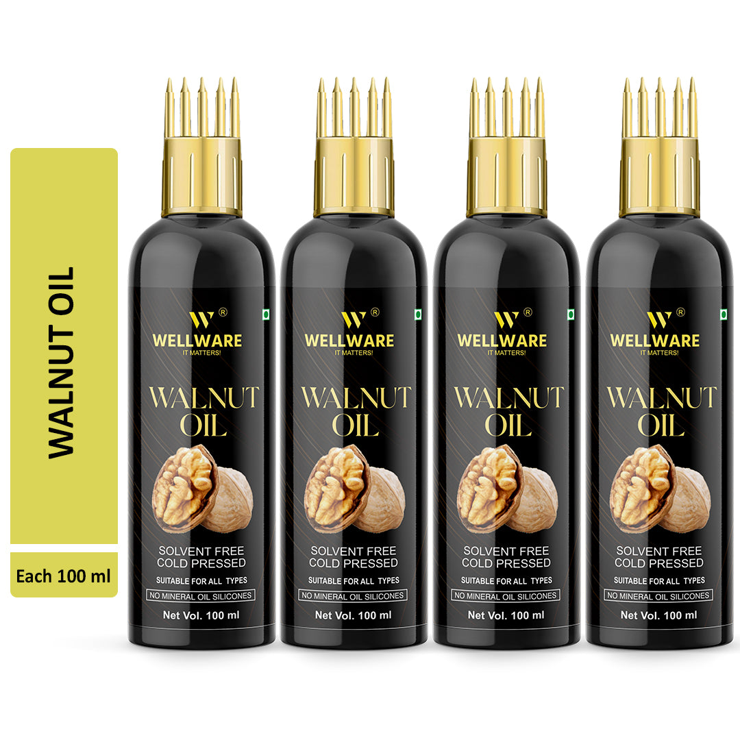 WELLWARE 100 % Pure Walnut Hair Fall Control Oil With Applicator Hair Oil