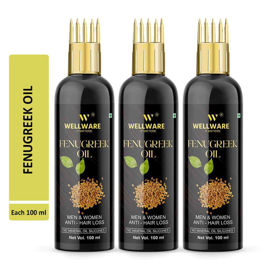 WELLWARE Premium Fenugreek Essential Oil, 100% Pure, Natural & Undiluted Hair Oil