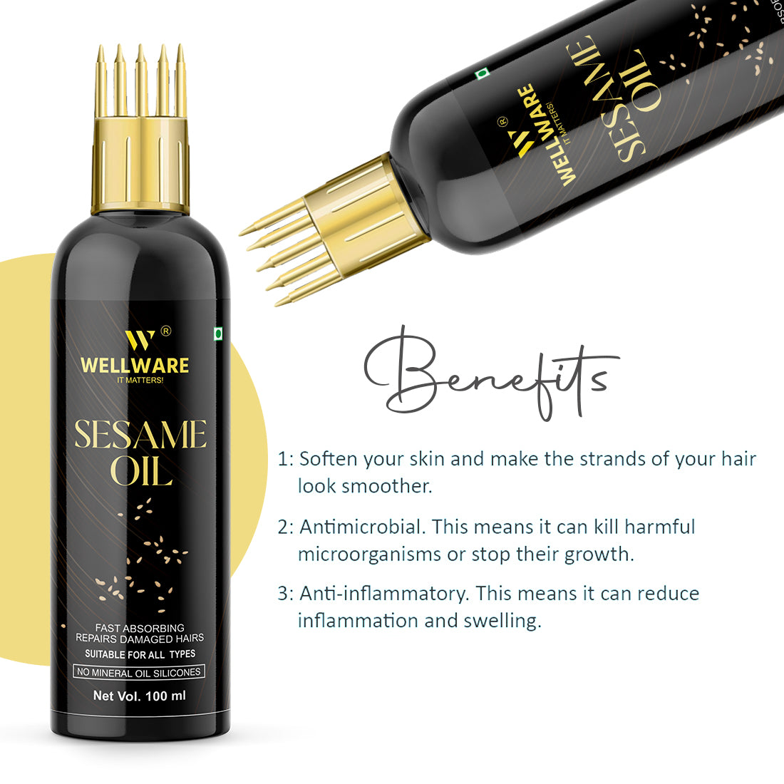 Wellware Sesame Oil For Hair And Skin Cells Growth Oil