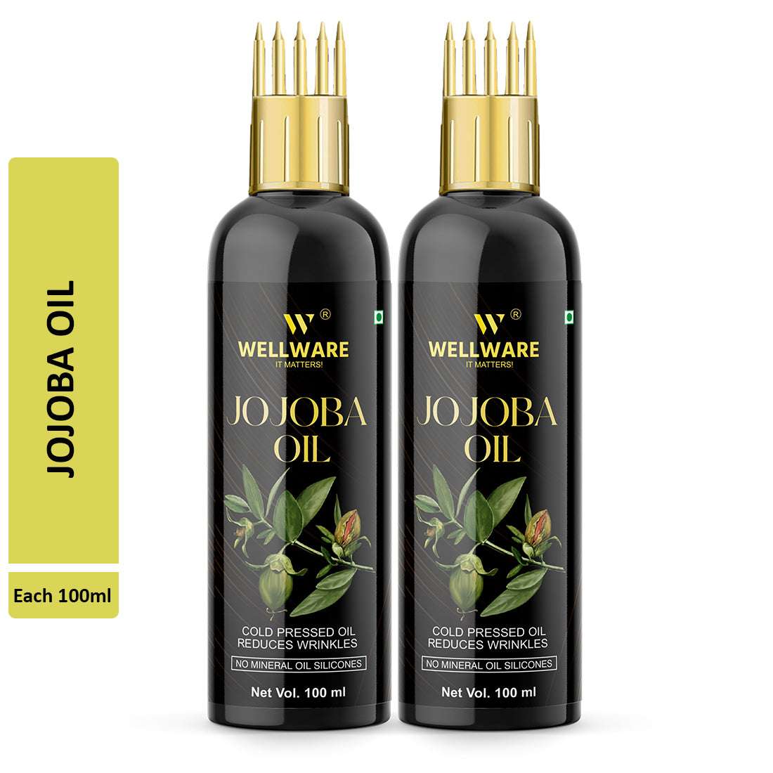 WELLWARE Jojoba Oil for Hair growth & Hair Fall Control Oil With Applicator Hair Oil