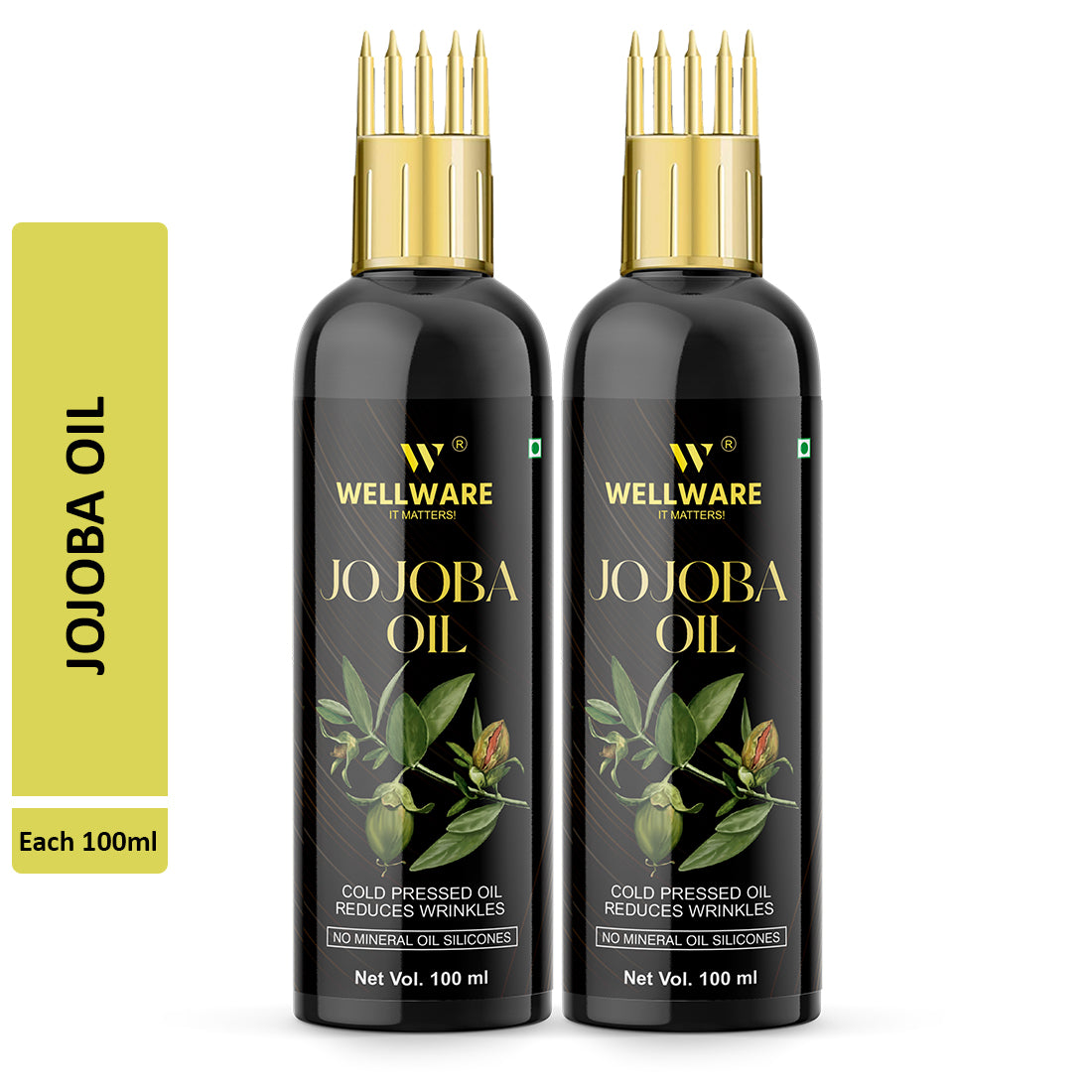 WELLWARE Jojoba Oil for Hair growth & Hair Fall Control Oil With Applicator Hair Oil